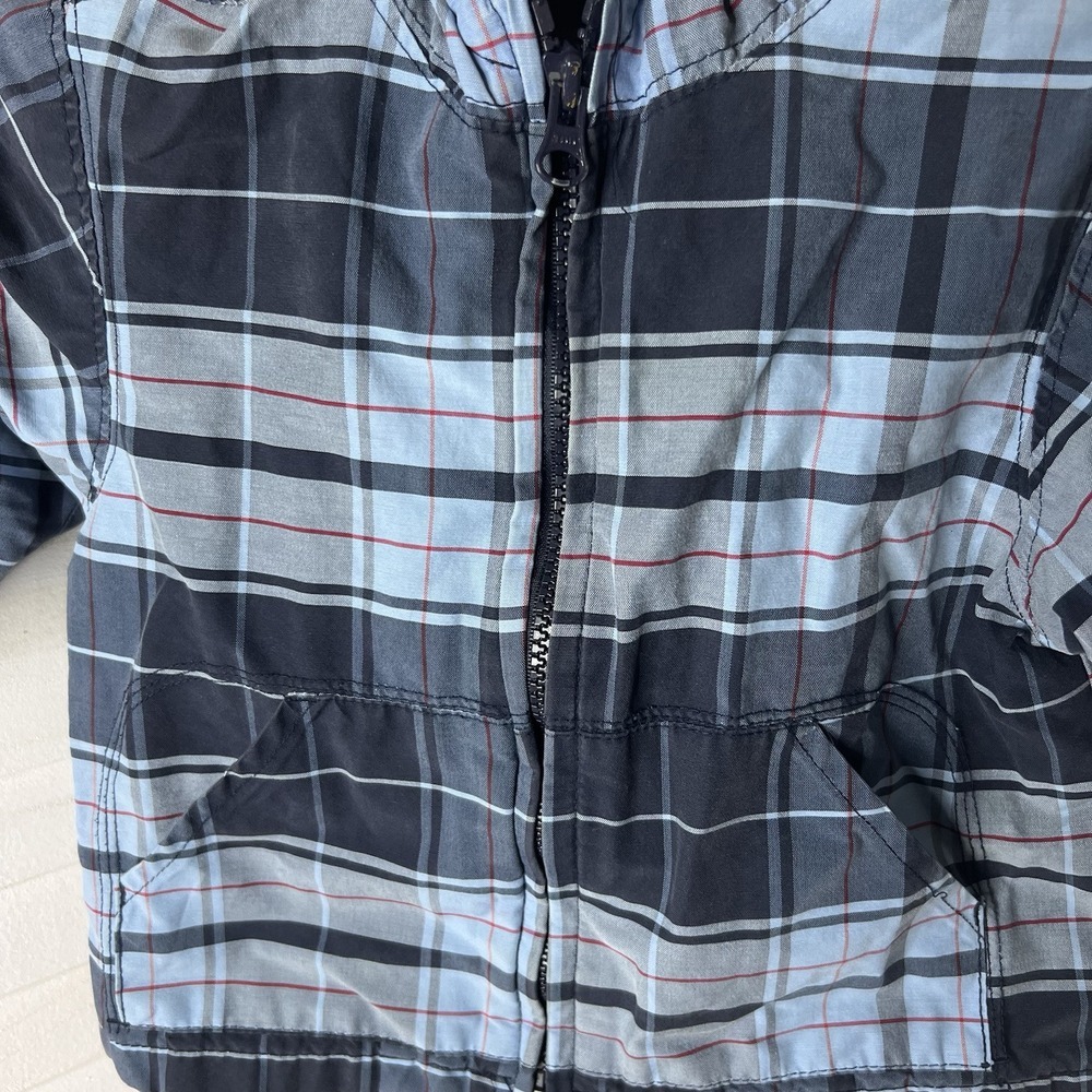 GAP BABY Boys Blue Plaid Light Weight Mesh Lined Jacket SIZE 18-24M EUC (Read)